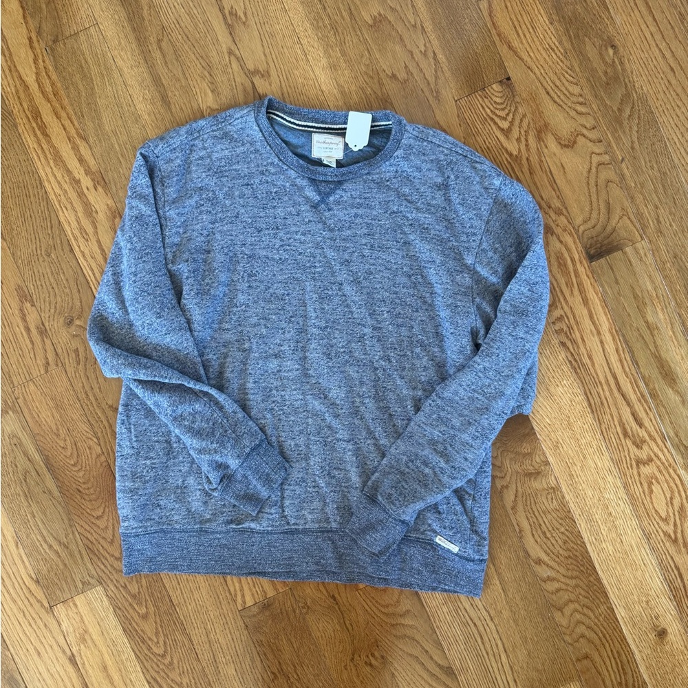 Weatherproof Men's Heather Blue Crewneck Sweater